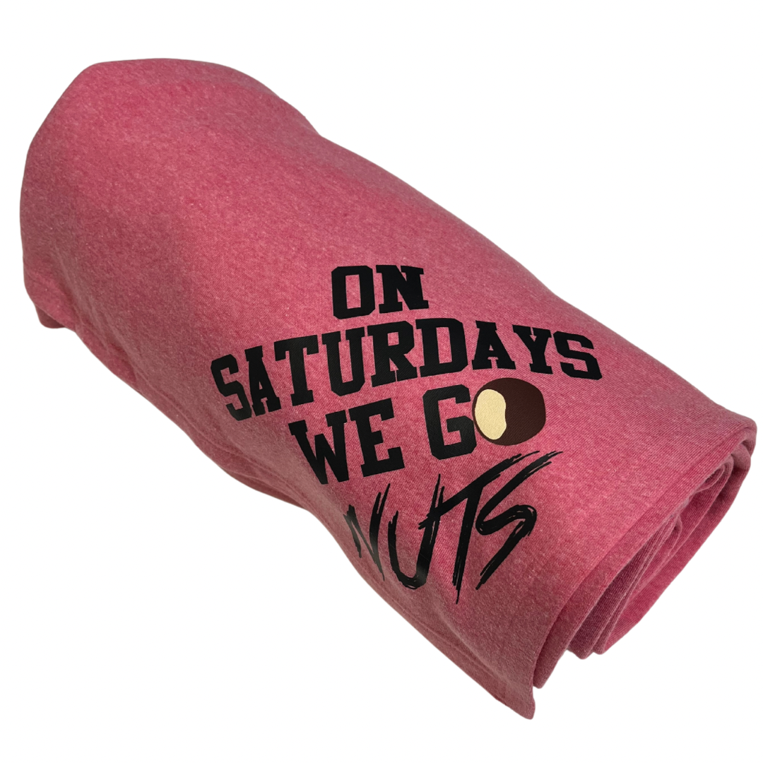 On Saturdays We Go Nuts Heather Red Blanket