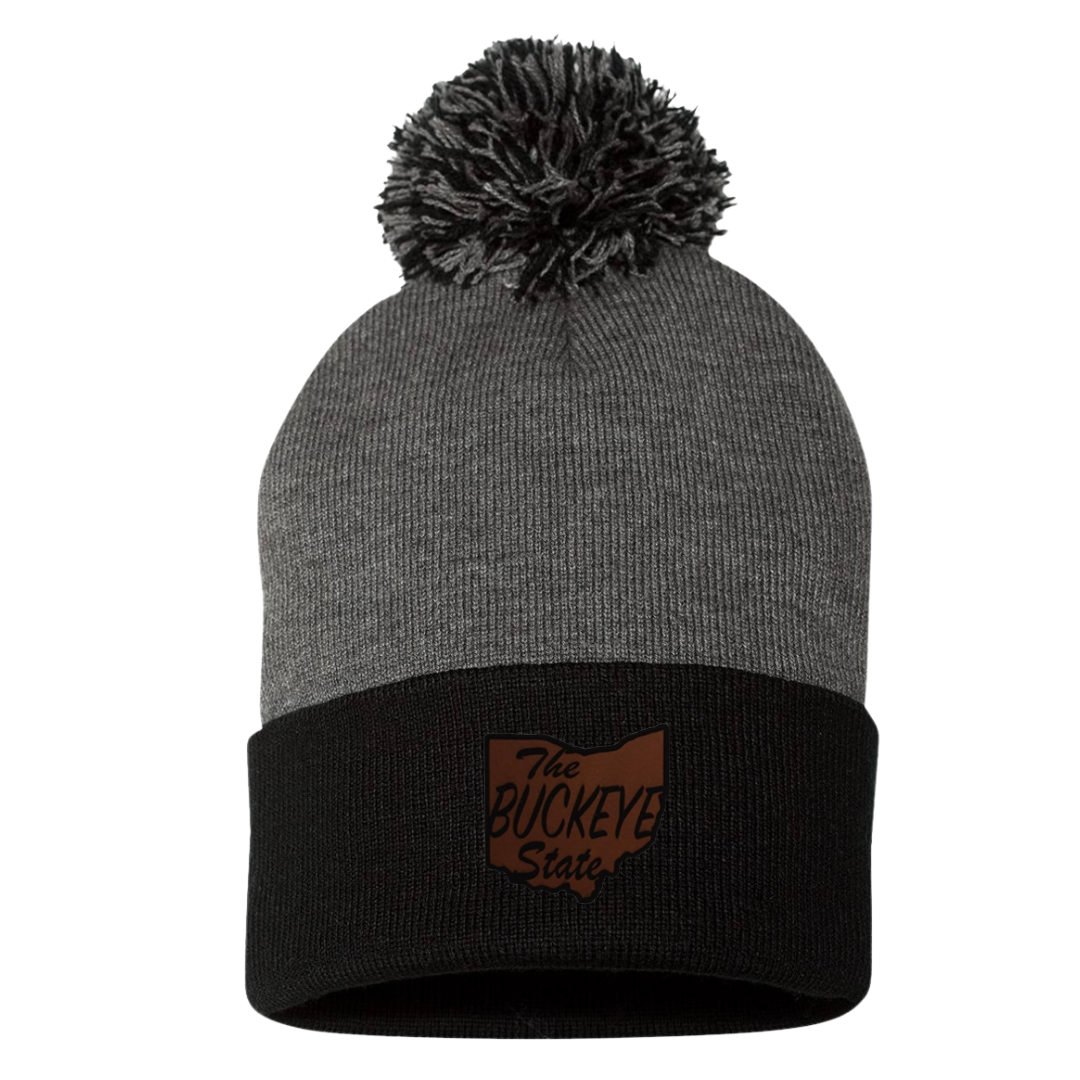 The Buckeye State grey and black POM-POM Beanie