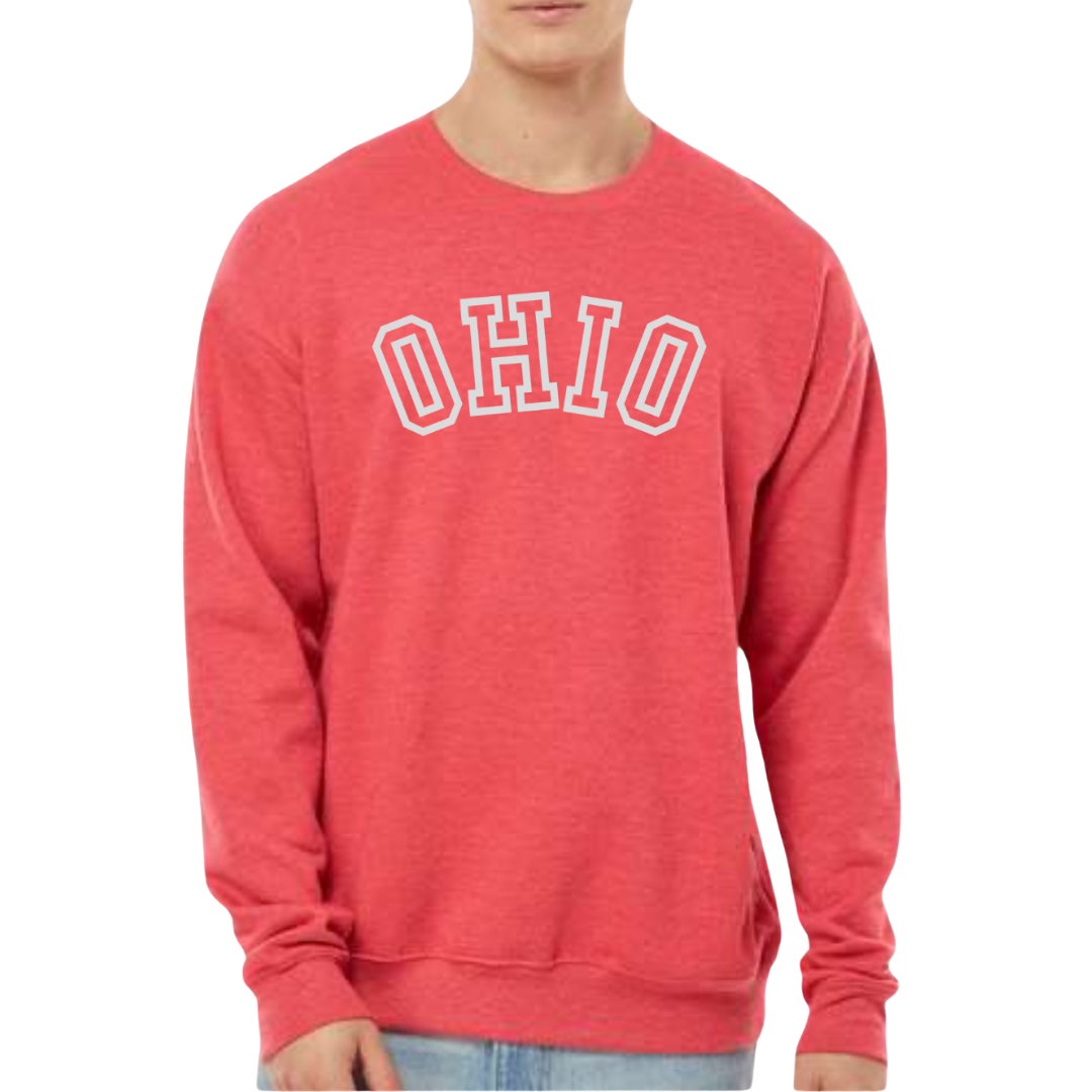 OHIO PUFF Crewneck Sweatshirt Red