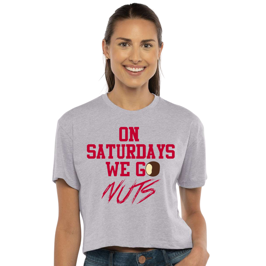 On Saturdays We Go Nuts Women's Crop Top