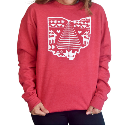 Ohio Ugly Christmas Crewneck Sweater