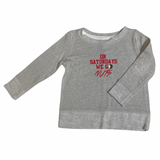 On Saturdays We Go Nuts Tee Toddler French Terry Crewneck Sweater W/Elbow Patch