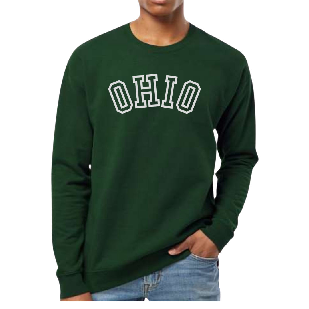 OHIO PUFF Crewneck Sweatshirt Dark Green