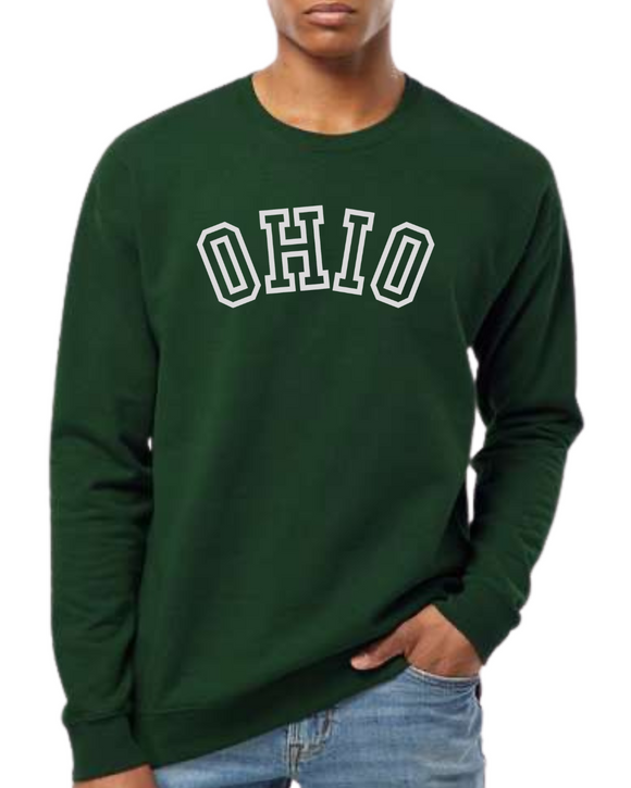 OHIO PUFF Crewneck Sweatshirt Dark Green