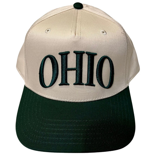 OHIO Baseball Cap Dark Green/Natural