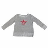 On Saturdays We Go Nuts Tee Toddler French Terry Crewneck Sweater W/Elbow Patch