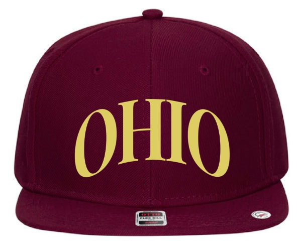 OHIO Maroon/Gold Flat Bill