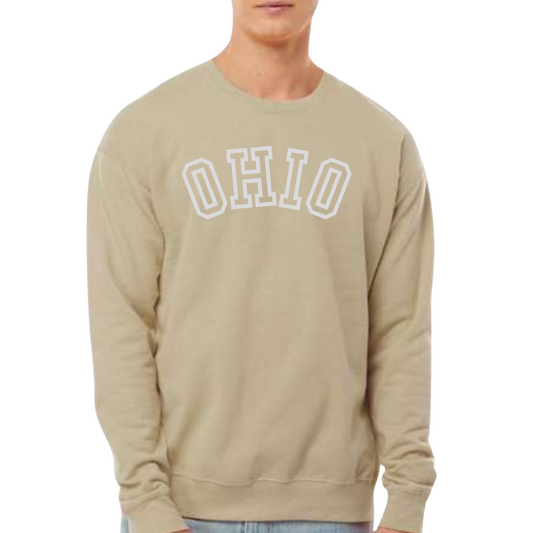 OHIO PUFF Crewneck Sweatshirt Sand