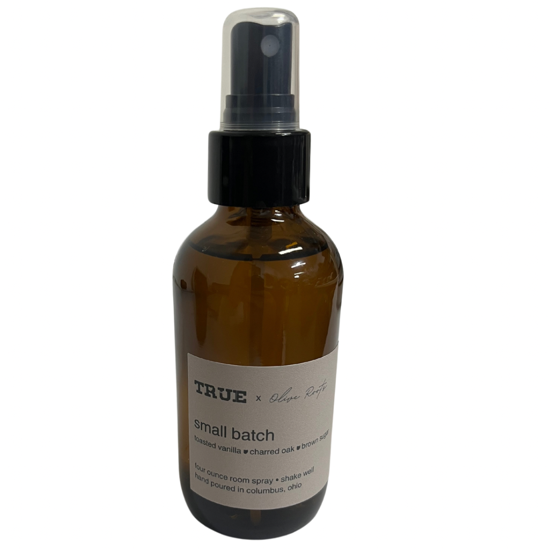 Small Batch Room Spray 4oz Collaboration with OhioTRUE X Olive Roots