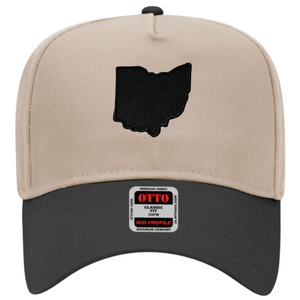 Solid OHIO Baseball Cap Black/Natural