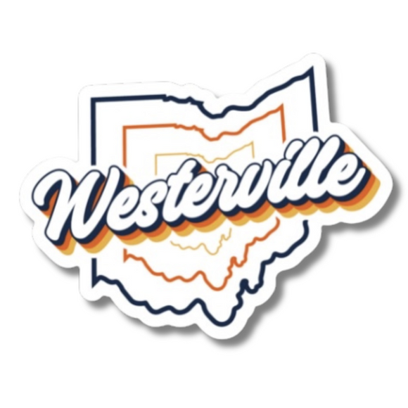 Westerville RETRO Sticker 3in