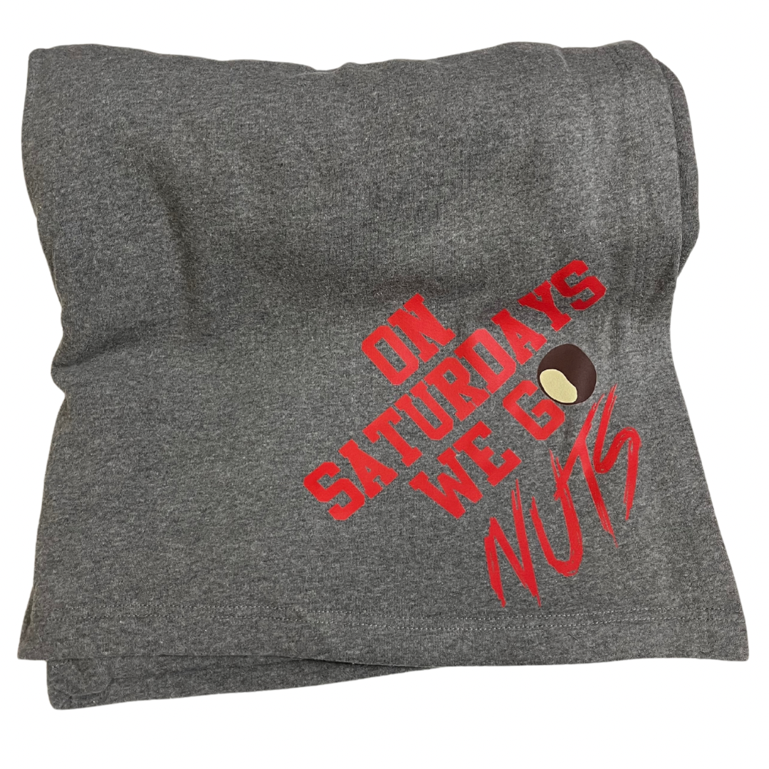 On Saturdays We Go Nuts Heather grey Blanket