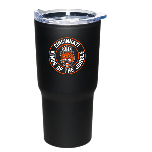 Cincy King Of The Jungle Black Tumbler 20oz.