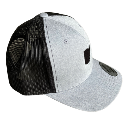 Grey Ohio Trucker Hat