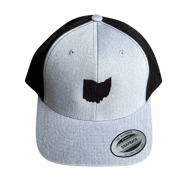 Grey Ohio Trucker Hat