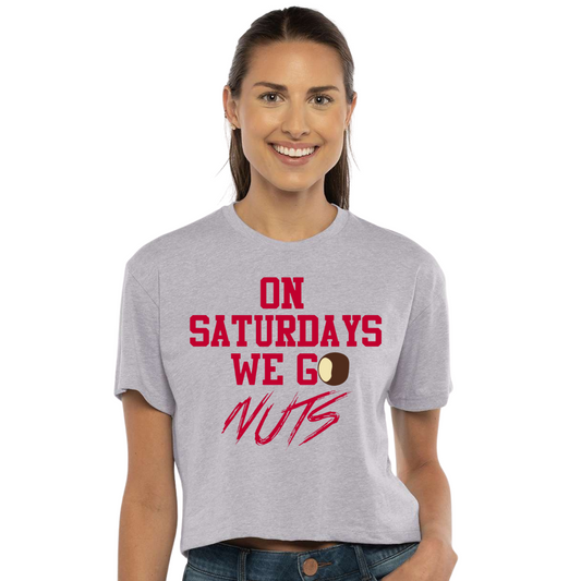On Saturdays We Go Nuts Women's Crop Top