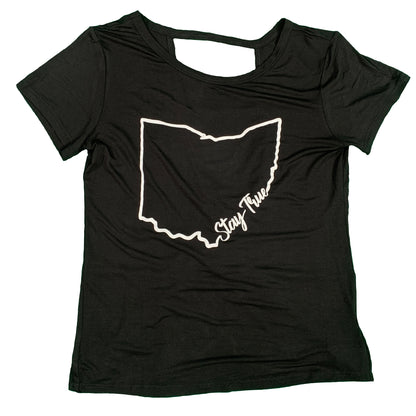 Stay True Twist Back Tee