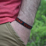 Black and Red Stay TRUE Wristband Lifestyle